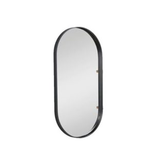 Nefeli 100 Mirror - Καθρέπτης Μπάνιου Μεταλλικός Μαύρος (100x50)
