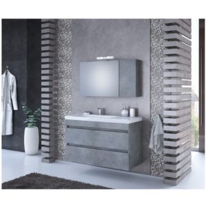Luxus 100 Granite - Πάγκος με Νιπτήρα & Καθρέπτη