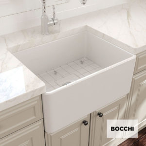 Bocchi Farmhouse 1137-300 White Glossy (61x46) - Νεροχύτης κουζίνας πορσελάνης επικαθήμενος