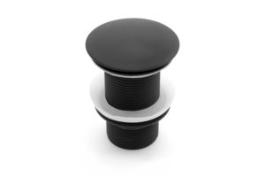 Clicker Black - Βαλβίδα νιπτήρα μαύρη χωρίς υπερχείλιση