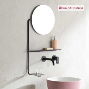 Scarabeo 2704-NROP Black Matt - Καθρέπτης Μπάνιου Μεταλλικός (40x90)