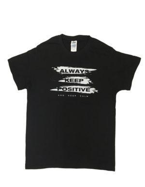 JHK μαύρο αντρικό κοντομάνικο T-shirt Always Keep Positive D055