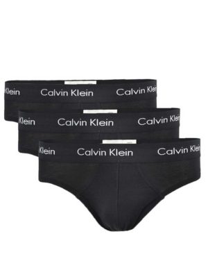 Calvin Klein 3 τμχ μαύρα βαμβακερά αντρικά σλιπ U2661G.XWB
