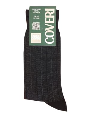 Enrico Coveri χειμωνιάτικες αντρικές κάλτσες με ακανόνιστες ρίγες Royal 51 Ανθρακί