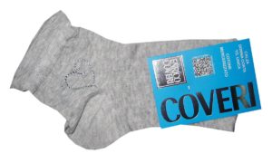 Enrico Coveri γυναικείες κοντές καλοκαιρινές κάλτσες με καρδιά GIOIA20 Γκρι Μελανζέ