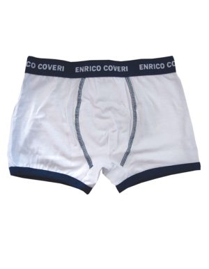 Enrico Coveri άσπρο boxer με μπλε λάστιχο για αγόρια έως 10 ετών κωδ. EB4036