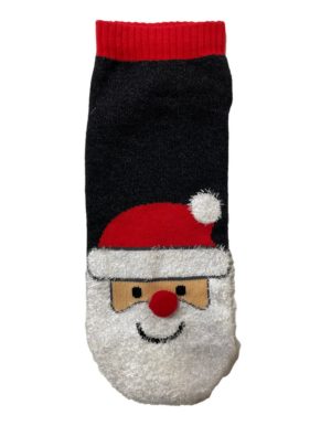 Conte κοντές μαύρες γυναικείες χριστουγενιατικες κάλτσες Άγιος Βασίλης 81C