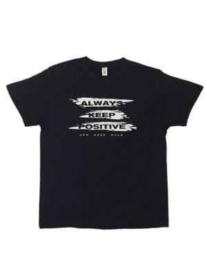 JHK μπλε-navy αντρικό κοντομάνικο T-shirt Always Keep Positive D055