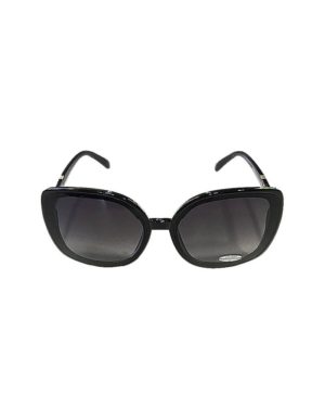 Μαύρα γυναικεία γυαλιά ηλίου με σχέδιο στο βραχίονα LS0085.7725