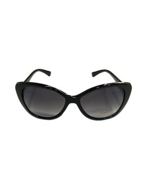 Μαύρα γυναικεία γυαλιά ηλίου με χρυσαφί λεπτομέρεια DZG2334