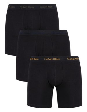 Calvin Klein 3 τμχ μαύρα βαμβακερά μακριά αντρικά boxer NB1770A.IT8