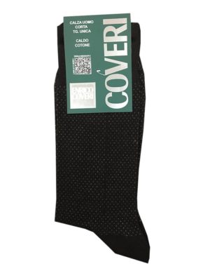 Enrico Coveri χειμωνιάτικες αντρικές κάλτσες με ψιλό πουά Royal 50 Καφέ