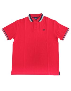 Johnny Brasco κόκκινη αντρική βαμβακερή μπλούζα με γιακά 458805