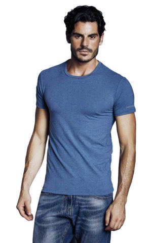 Κοντομάνικο T-shirt μελανζέ μπλε-jeans Enrico Coveri ET1504