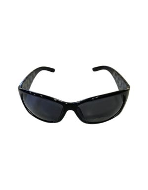 Μαύρα γυναικεία γυαλιά ηλίου-μάσκα με καρό βραχίονα DZ6406