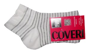 Enrico Coveri γυναικείες κοντές καλοκαιρινές ριγέ κάλτσες PAPAYA148 Γκρι
