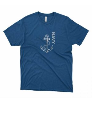 JHK μπλε ρουά αντρικό κοντομάνικο T-shirt Άγκυρα D06a
