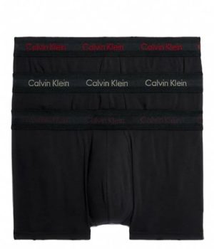 Calvin Klein 3 τμχ μαύρα βαμβακερά αντρικά boxer με χρωματιστά λάστιχα U2664G.CQ7