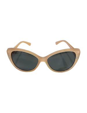 Μπεζ γυναικεία γυαλιά ηλίου με χρυσαφί λεπτομέρεια DZG2334