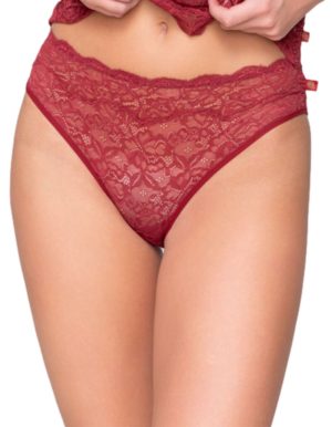 Luna μπορντό hipster σλιπ όλο δαντέλα Micro Touch Lace 24521