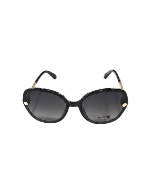 Μαύρα γυναικεία γυαλιά ηλίου με σχέδιο στο βραχίονα LS0085.7395