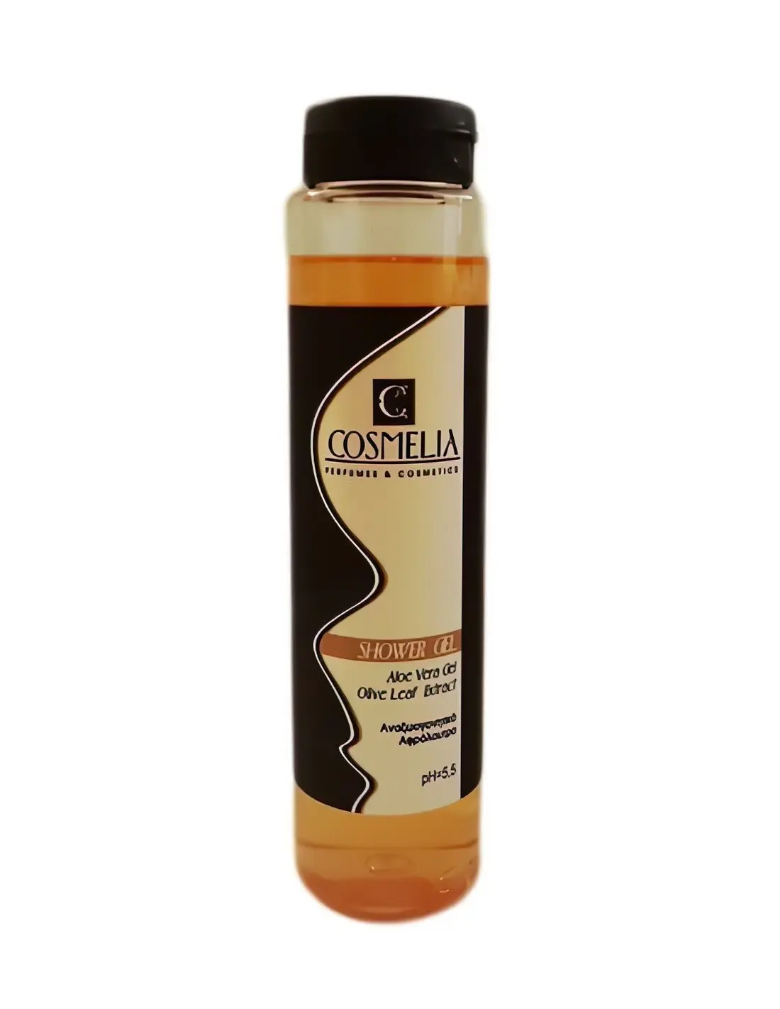 Cosmelia Shower Gel Aloe Vera & Olive Leaf Extract Chanson Black 300ml