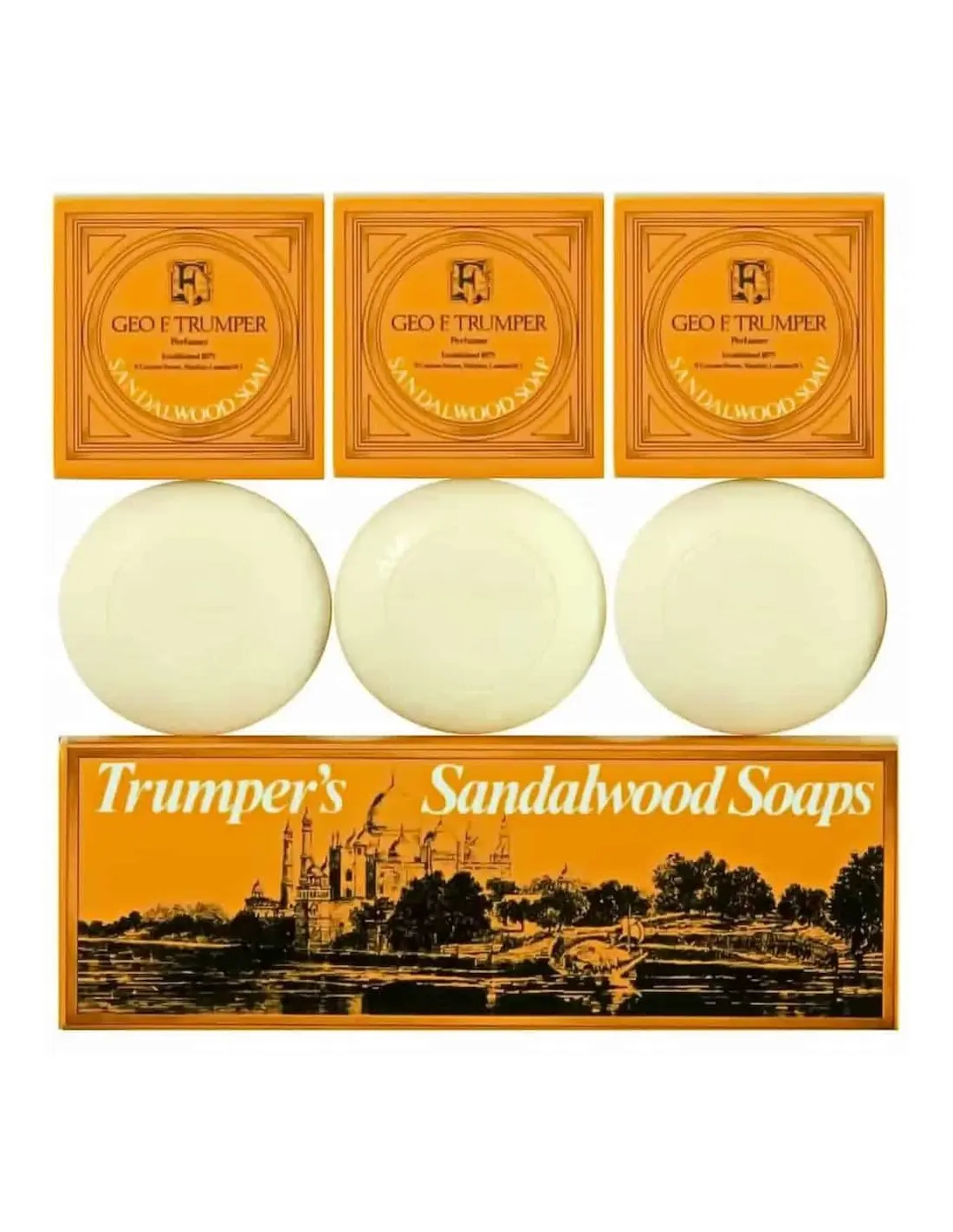 Σαπούνια Χεριών Σανδανόξυλο Geo F Trumper Triple Package 75gr per 1