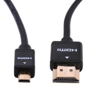 Powertech HDMI 19pin σε HDMI Micro (D) SLIM - 1.4V / 2F + with ethernet - 3M