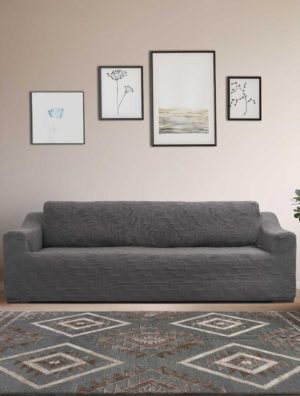 Ελαστικό κάλυμμα καναπέ FLEX GREY Σετ ελαστικά καλύμματα τριών τεμαχίων