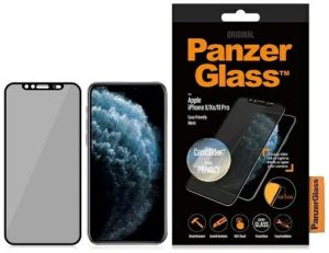 PanzerGlass Γυαλί προστασίας Fullcover Privacy CAMSLIDER Case Friendly 0.3MM για Apple iPhone 11 PRO, X, Xs - ΜΑΥΡΟ