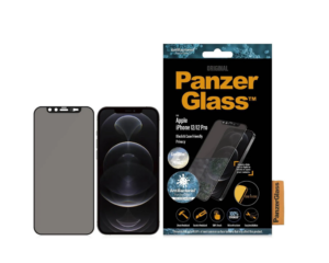PanzerGlass Γυαλί προστασίας Fullcover Privacy CamSlider Edge-to-Edge Case Friendly 0.3MM για Apple iPhone 12, 12 PRO 6.1 - ΜΑΥΡΟ