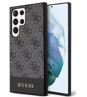 Θήκη Guess Hardcase 4G Printed για Samsung Galaxy S23 Ultra - ΜΑΥΡΟ - GUHCS23LG4GLGR