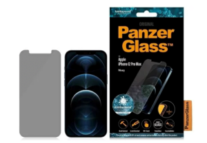 PanzerGlass Γυαλί προστασίας Fullcover Privacy Edge-to-Edge Case Friendly SUPER + 0.3MM για Apple iPhone 12 PRO MAX 6.7 - ΜΑΥΡΟ - P2709