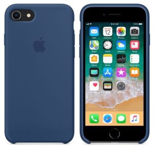 Θήκη Γνήσια Apple Silicone για iPhone 7, 8 - ΜΠΛΕ Midnight