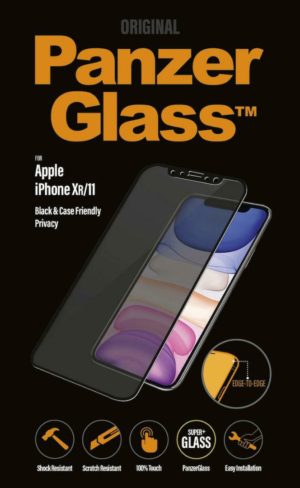 PanzerGlass Γυαλί προστασίας Fullcover Privacy Case Friendly 0.3MM για Apple iPhone 11 6.1, XR 6.1 - ΜΑΥΡΟ - PG-P2665