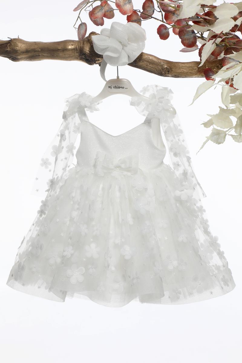 Βαπτιστικό Φορεματάκι για Κορίτσι Ιβουάρ Κ4588Ι, Mi Chiamo, mc-24-K4588I