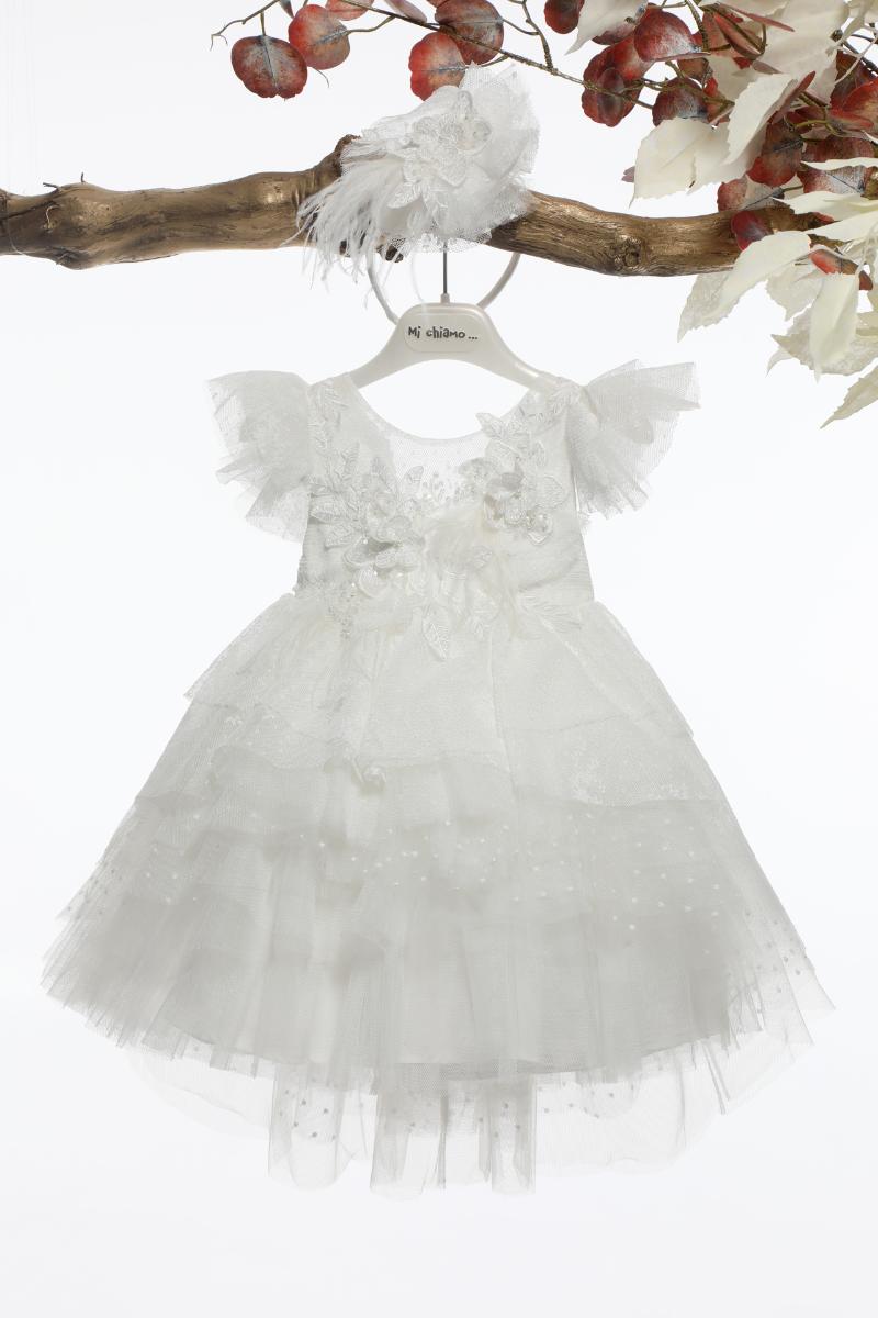 Βαπτιστικό Φορεματάκι για Κορίτσι Ιβουάρ Κ4556-Ι, Mi Chiamo, mc-24-K4556-I