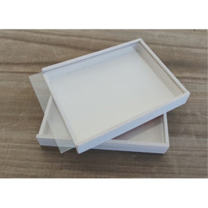 Ξύλινο Κουτί με Plexiglass Καπάκι 18Χ14CM | Β59Λ Λευκό, rin-b59l
