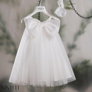 Βαπτιστικό Φορεματάκι για κορίτσι Ιβουάρ PRM6323A, Vinteli, vn-24-PRM6323A