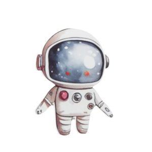 Μπομπονιέρα Βάπτισης Ξύλινη Αστροναύτης με Μαγνήτη 12cm ΜΓ-107, Bellissimo, bls-mg-107