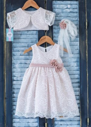 Βαπτιστικό φορεματάκι για κορίτσι Ροζ 55Π Mak Baby, mak-k55p