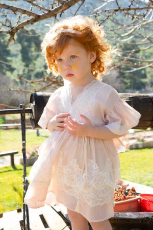 Βαπτιστικό Φορεματάκι για Κορίτσι Dusty Pink Erifili 9875, Bambolino, bmb-9875