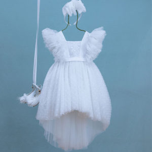 Βαπτιστικό φορεματάκι για κορίτσι Λευκό Marilyn 9333, Bambolino, bmb-9333