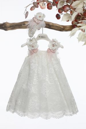 Βαπτιστικό Φορεματάκι για Κορίτσι Ιβουάρ Κ4591Φ, Mi Chiamo, mc-24-K4591F-ivouar