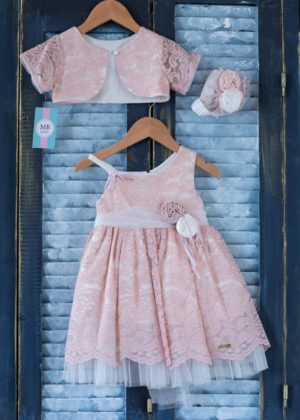 Βαπτιστικό φορεματάκι για κορίτσι Ροζ Κ67Π Mak Baby, mak-k67p