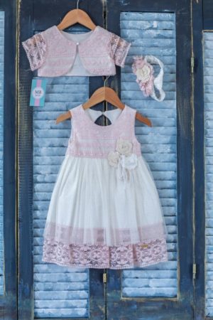 Βαπτιστικό φορεματάκι για κορίτσι Ροζ Κ65Π Mak Baby, mak-k65p