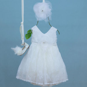 Βαπτιστικό φορεματάκι για κορίτσι Ιβουάρ Jane 9362, Bambolino, bmb-9362