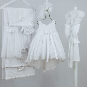 Βαπτιστικό φορεματάκι για κορίτσι Λευκό Avgi 9304, Bambolino, bmb-9304