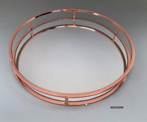 Δίσκος Γάμου Μεταλλικός με Καθρέπτη σε Ροζ Χρυσό NA523290 - La Vista, lvs-NA523290