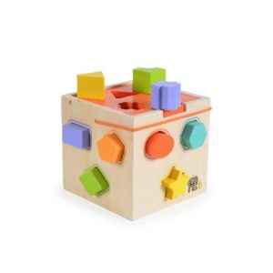 Ξύλινος Κύβος Ταξινόμησης Wooden Cube 015 380014622246 - Moni Toys, moni-109202
